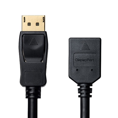 ディスプレイポート延長ケーブル(DisplayPort延長ケーブル・4K/60Hz対応・1m・オス/メス・バージョン1.2準拠品・ブラック)