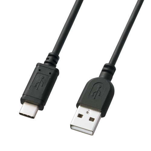 USB2.0 Type C-Aケーブル(ブラック・0.5m)