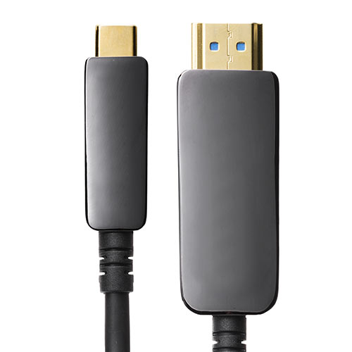 USB Type-C To HDMI 変換ケーブル 光ファイバー 10m 4K/60Hz MacBook iPad TV ブラック