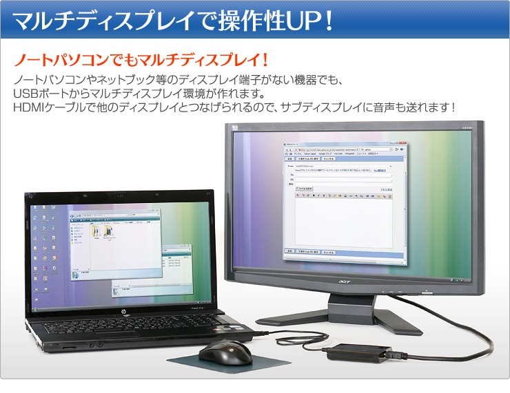 マルチディスプレイで操作性UP！