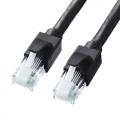 ツメが折れない Cat6A LANケーブル 2m UTP 単線 ブラック