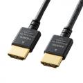 プレミアムHDMIケーブル スリムタイプ 2m 4K/60Hz対応 18Gbps ブラック