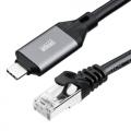 【在庫限り】USB Type-C LAN変換ケーブル 3m カテゴリ6 ギガビット接続 MACアドレスパススルー対応