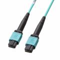MPO光ファイバケーブル マルチモード 50μm OM4 MPO-MPO 12芯 B配線 10m