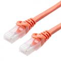 ツメが折れない LANケーブル カテゴリ6A 0.5m より線 UTP オレンジ