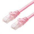 ツメが折れない LANケーブル カテゴリ6A 3m より線 UTP ピンク