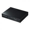 Giga対応スイッチングハブ 5ポート PoE受電/給電 両対応 金属筐体 LANハブ