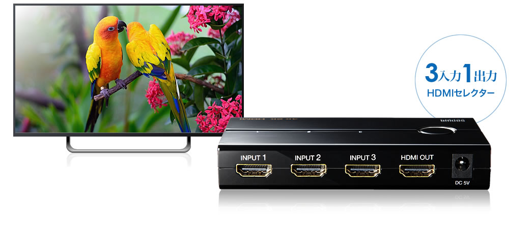 3入力1出力HDMIセレクター