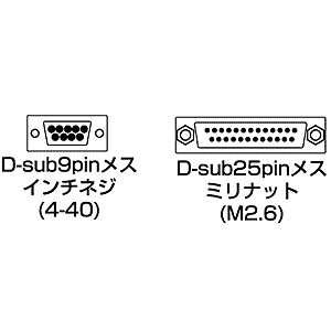 【アウトレット】RS-232C変換ケーブル(0.2m)