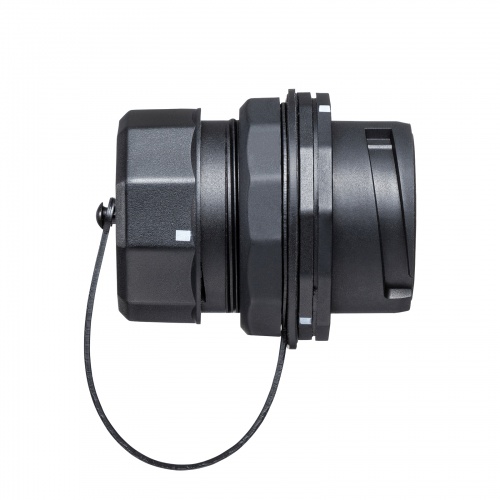 パネルマウント対応 RJ-45中継アダプタ CAT6A STP 防水防塵 IP68 PoE/PoE+/PoE++対応