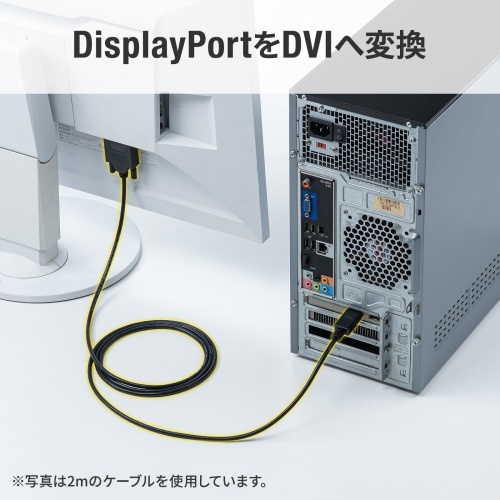 DisplayPort-DVI変換ケーブル 1m DisplayPort Ver.1.2