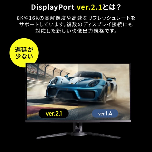 DisplayPortケーブル 2m DP ver.2.1 UHBR20 最大16K/120Hz対応 DP80 VESA認証品