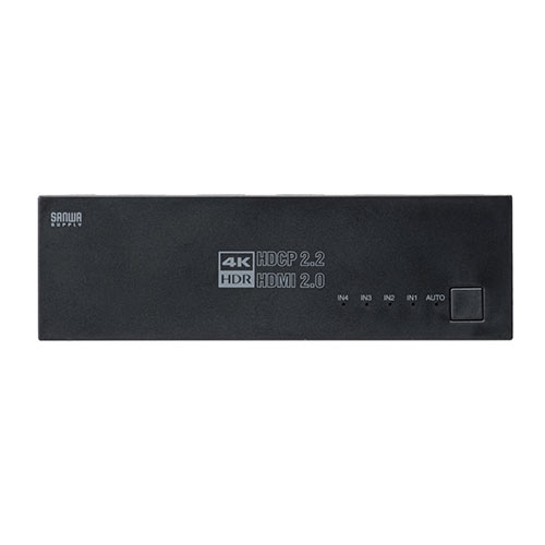 HDMI切替器(4K・60Hz・HDR・HDCP2.2・自動/手動切り替え・4入力1出力・セレクター・マグネットシート付)
