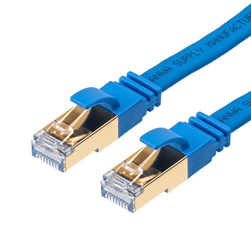 【アウトレット】LANケーブル カテゴリ8 薄型 3m ブルー