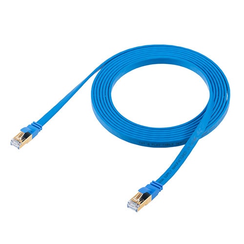 【アウトレット】LANケーブル カテゴリ8 薄型 3m ブルー