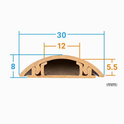 床用ケーブルモール 幅30mm 長さ1m ナチュラル木目