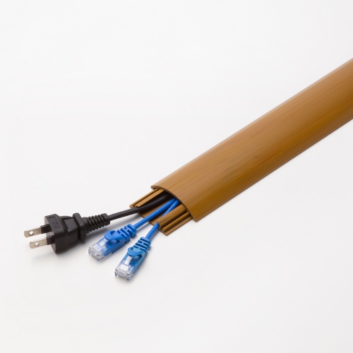 床用ケーブルモール(幅50mm・長さ1m・ライト木目)