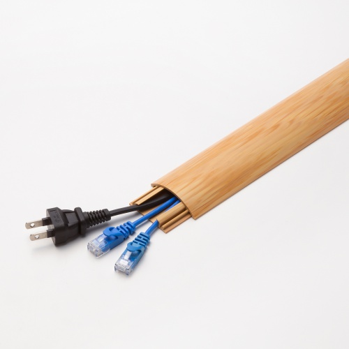 床用ケーブルモール 幅50mm 長さ1m ナチュラル木目