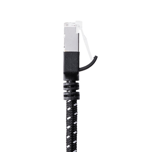 ピンク　CAT7細径メッシュLANケーブル (1m) メスーメス Amazon.co.jp: サンワサプライ CAT7細径メッシュLANケーブル