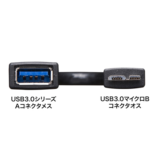 【アウトレット】USB3.0ホストケーブル(Aメス - MicroBオス)