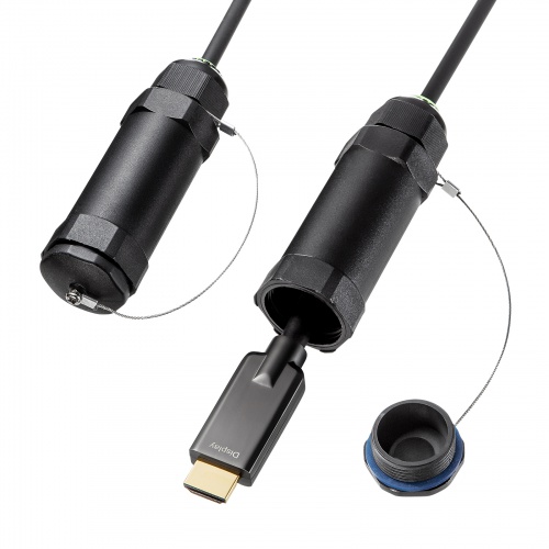 【アウトレット】光ファイバーHDMIケーブル 100m 巻き取りドラムつき 8K/60Hz 4K/120Hz対応 48Gbps