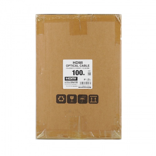 【アウトレット】光ファイバーHDMIケーブル 100m 巻き取りドラムつき 8K/60Hz 4K/120Hz対応 48Gbps