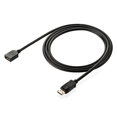DisplayPort延長ケーブル 2m 4K/60Hz対応 DP ver1.2準拠品 ブラック