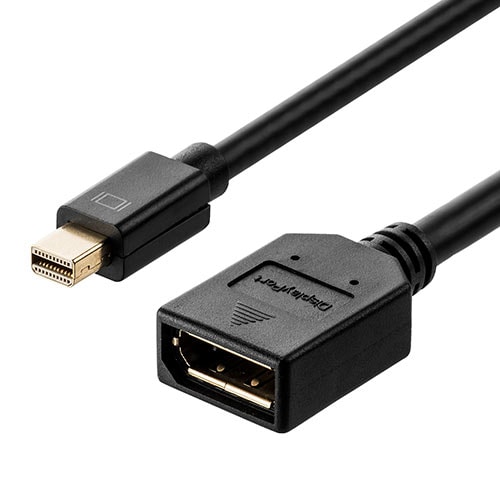Mini DisplayPort-DisplayPort変換アダプタケーブル(15cm・4K/60Hz対応・Thunderbolt変換・バージョン1.2準拠・ブラック)/YK-KC029-015/500-KC029-015【ケーブルのネット通販専門店  ケーブル市場】