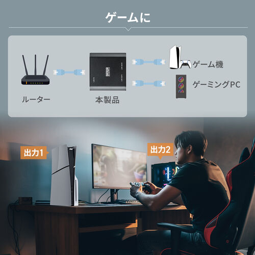 スイッチングハブ LANハブ ギガビット 3ポート USB給電 アルミ筐体