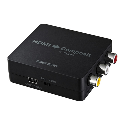 HDMI-コンポジット変換アダプタ(HDMIメス-RCAジャック)