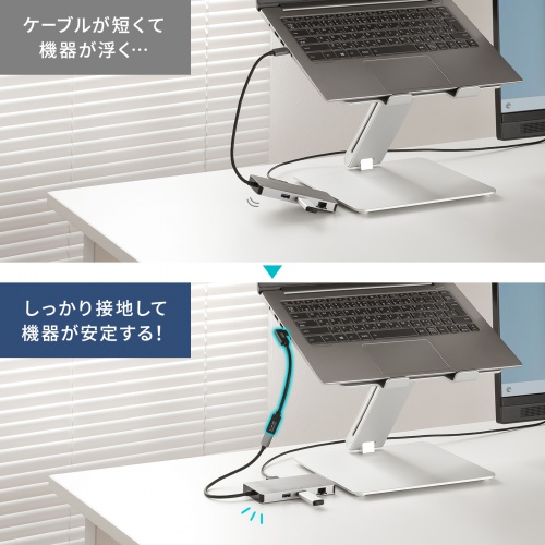 USB Type-C延長ケーブル L字コネクタ 0.1m USB 5Gbps USB PD100W対応 ブラック