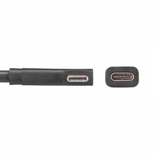 USB Type-C延長ケーブル L字コネクタ 0.5m USB 5Gbps USB PD 100W ブラック