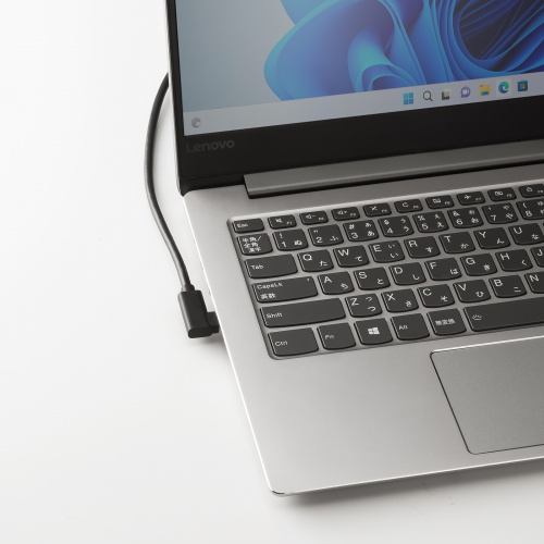 USB Type-C延長ケーブル L字コネクタ 0.5m USB 5Gbps USB PD 100W ブラック