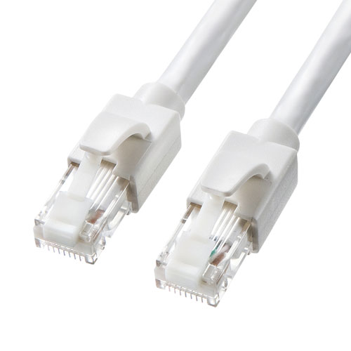 【アウトレット】Cat6A LANケーブル 30m 爪折れ防止カバー ホワイト