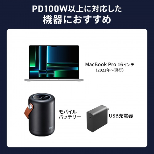 USB-C変換アダプタ L字型 横挿し USB 40Gbps USB PD 240W ブラック
