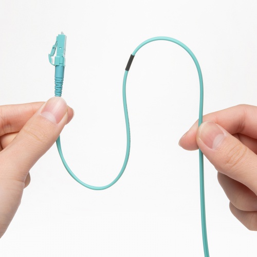 光ファイバケーブル OM3 10GBASE-SR/SW規格 10Gbps マルチモード LC×2-LC×2 メガネ型 2芯 50μm ショートブーツ 1m