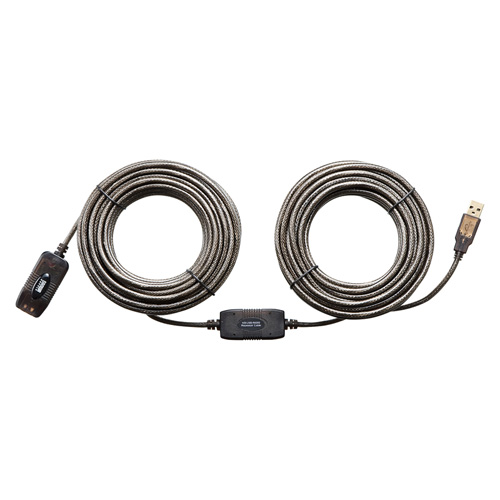 【アウトレット】USB延長リピーターケーブル(20m延長・USBアクティブ・ハイパワー・USB Aコネクタ メス-USB Aコネクタ オス)