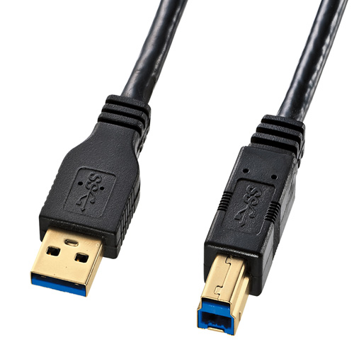 【アウトレット】USB3.0対応ケーブル(ブラック・2m・USB IF認証タイプ)