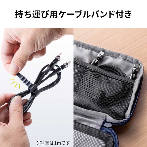 回転コネクタ USB Type-Cケーブル 1.8m USB PD 240W対応 540°回転 USB2.0 ブラック