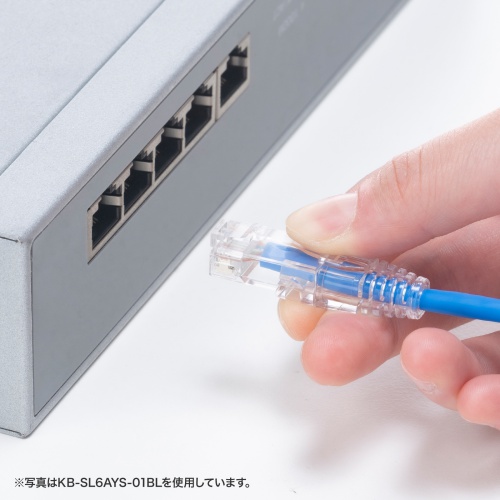 【見積特価】カテゴリ6A LANケーブル 1m やわらかスリムタイプ ツメ折れ防止 より線 UTP ホワイト