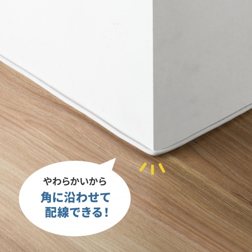 カテゴリ6A LANケーブル 2m やわらかスリムタイプ ツメ折れ防止 より線 UTP ホワイト