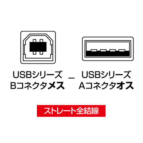 USBアダプタ(Bコネクタ メス - Aコネクタ オス)