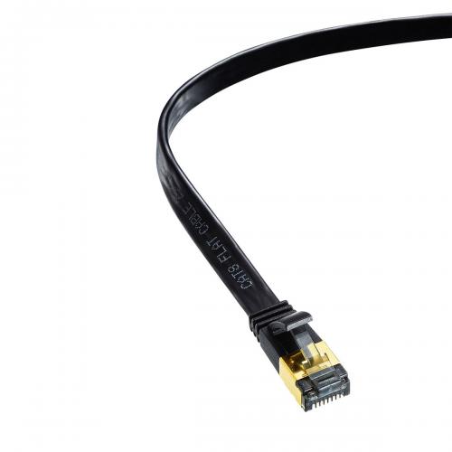 カテゴリ8 フラットLANケーブル(ブラック・1m)/YKBKT8FL-01BK/KB-T8FL