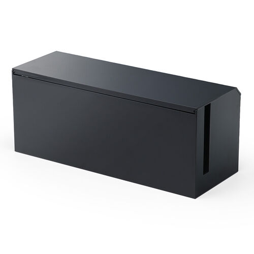 ケーブルボックス ABS樹脂製 完成品 幅40cm 電源タップ収納ボックス ブラック