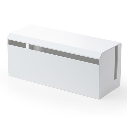 ケーブルボックス ABS樹脂製 完成品 幅40cm 電源タップ収納ボックス ホワイト