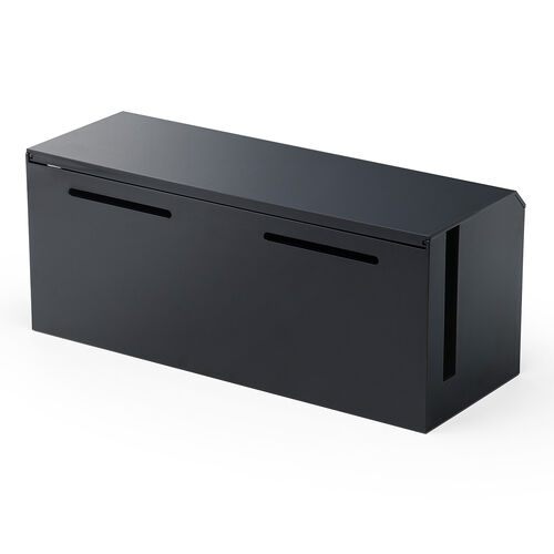 ケーブルボックス ABS樹脂製 幅40cm VESA対応 完成品 電源タップ収納ボックス ブラック