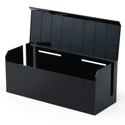 ケーブルボックス ABS樹脂製 幅40cm VESA対応 完成品 電源タップ収納ボックス ブラック