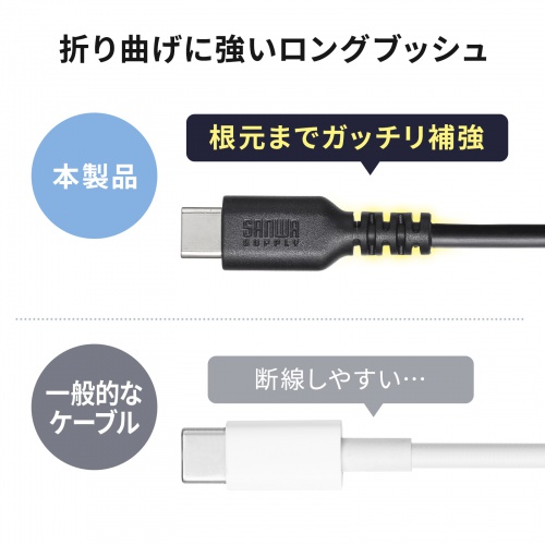USB Type-Cケーブル 1m USB 2.0 USB A USB-Cコネクタ ブラック