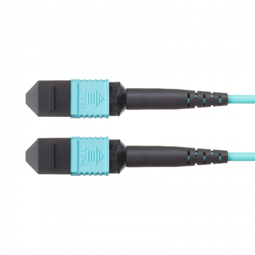 MPO光ファイバケーブル 3m マルチモード 50μm OM3 MPO-MPO 12芯 B配線