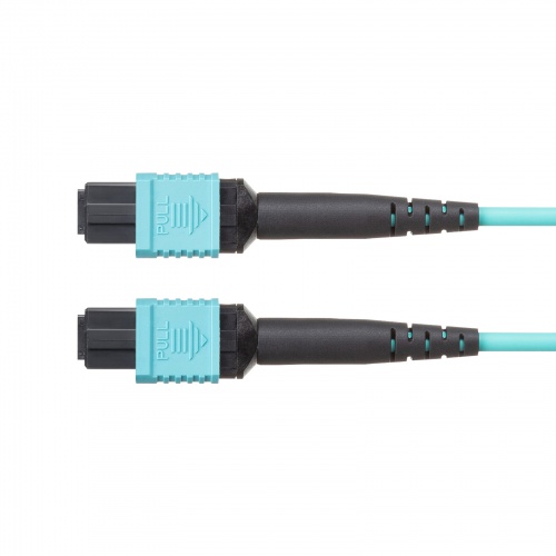 MPO光ファイバケーブル 10m マルチモード 50μm OM3 MPO-MPO 12芯 B配線